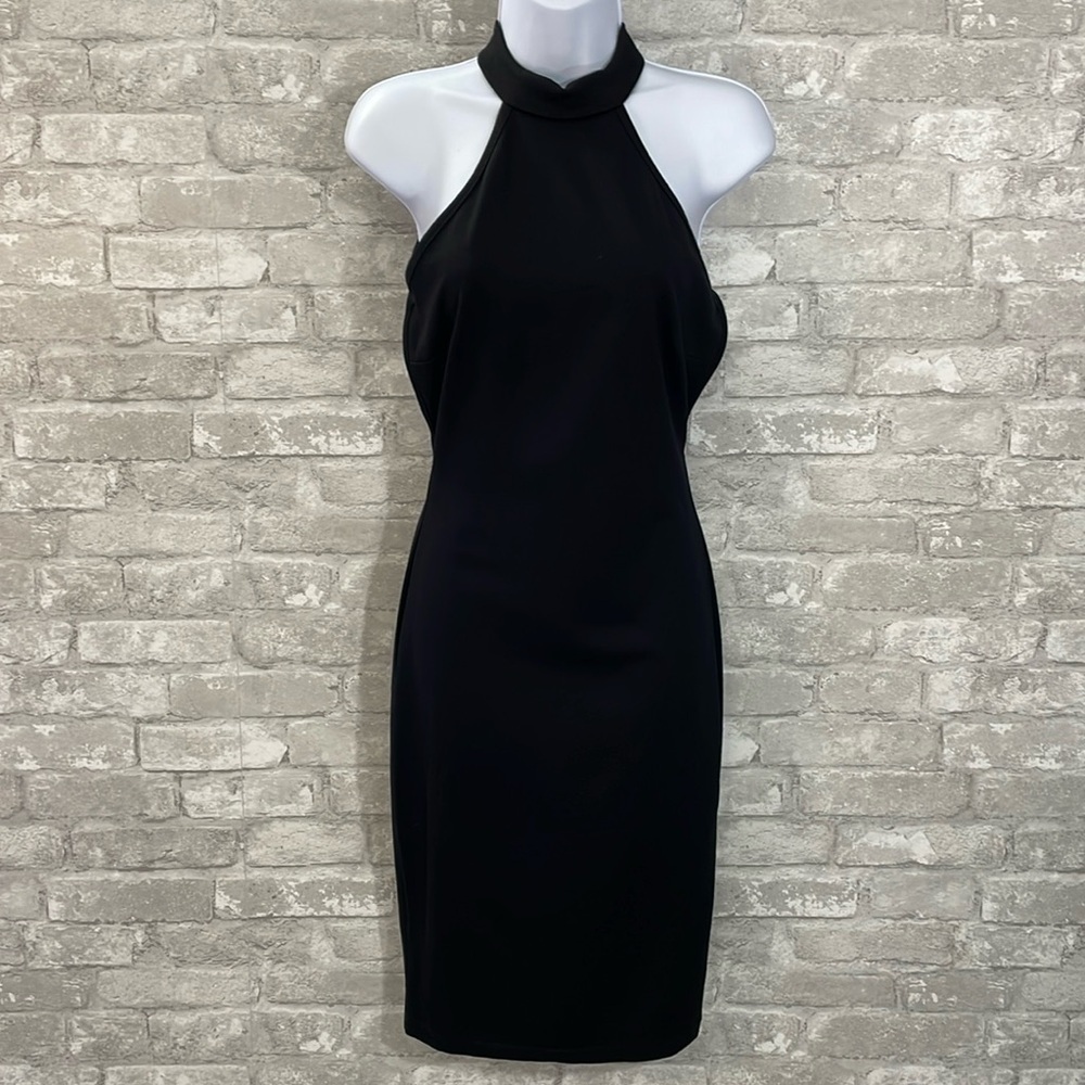 Akira Mystic Black Halter Dress